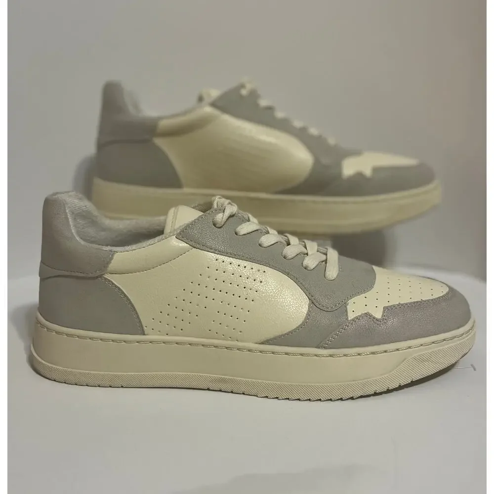 MIA Womens Platform Sneakers Shoes Sz 10 Gray Cream Lace Up Casual Color Block
